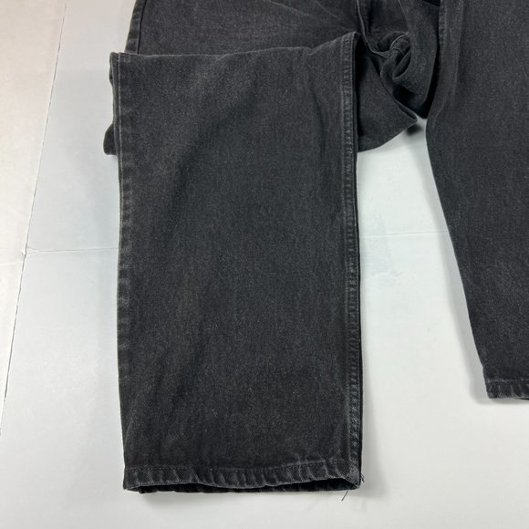 VTG 90s Levi's Jeans Men's 39 x 30* 550 Relaxed Straight Black Denim Orange Tab - Picture 5 of 16